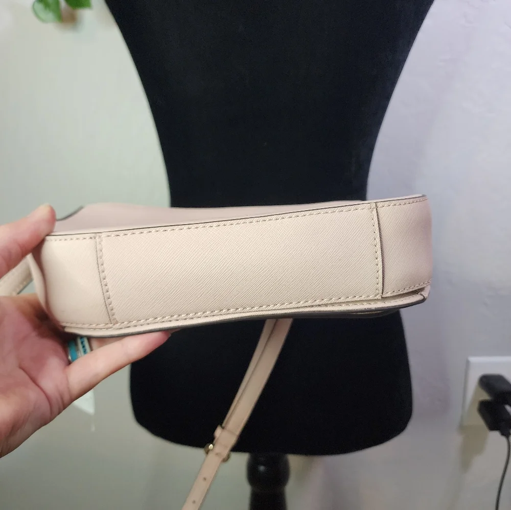 Kate Spade New York Laurel Way Jeweled‎ Saffiano Pink Cream Crossbody